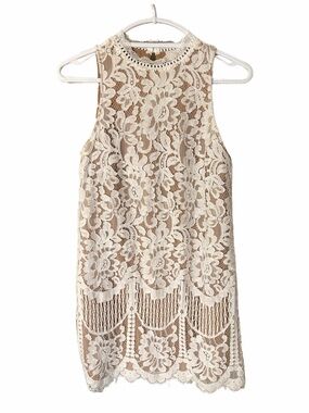 *NWOT* Boutique Delicate White Lace Dress